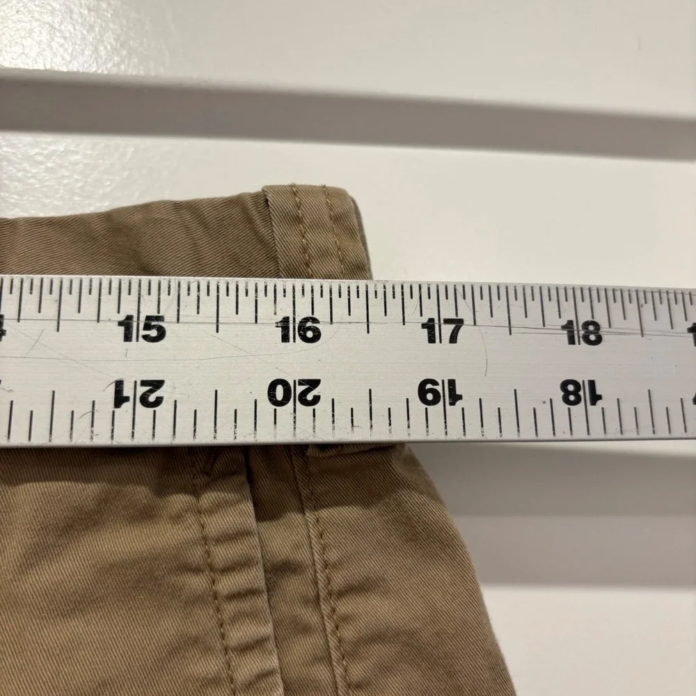 J.Crew Mens Stretch Chino Shorts Khaki Tan Size 33 Inseam 9 Classic Casual
